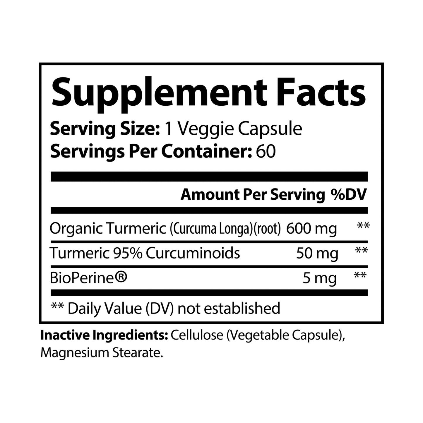 Turmeric with BioPerine® (Black Pepper Fruit Extract) Supplement
