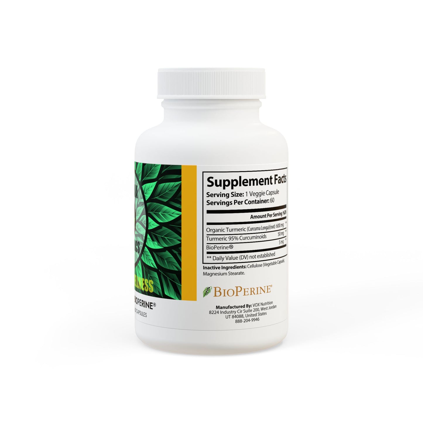 Turmeric with BioPerine® (Black Pepper Fruit Extract) Supplement