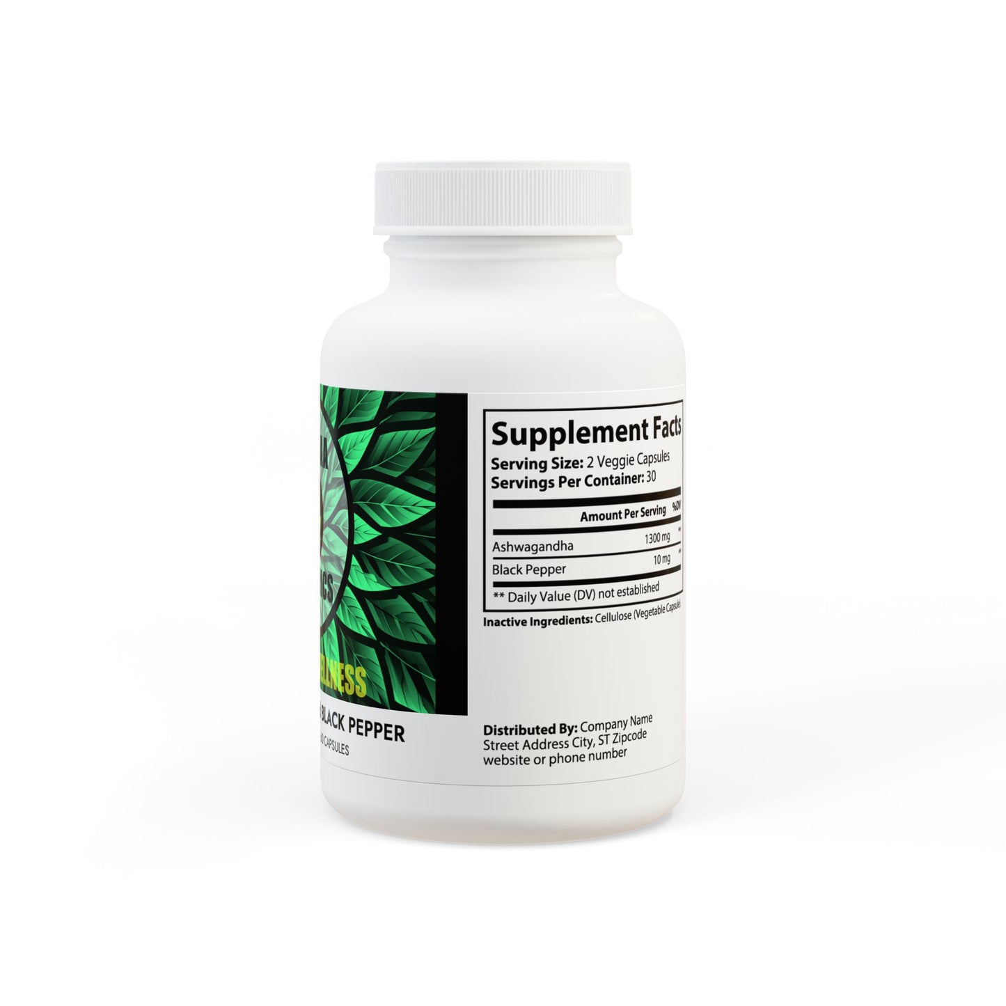 Ashwagandha and Black Pepper Supplement